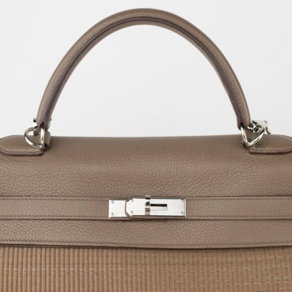 SOLD Hermes Crinoline Etoupe Kelly 35 - Picture 5 of 9